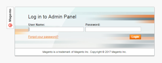 Magento Admin Panel Magento Admin Panel