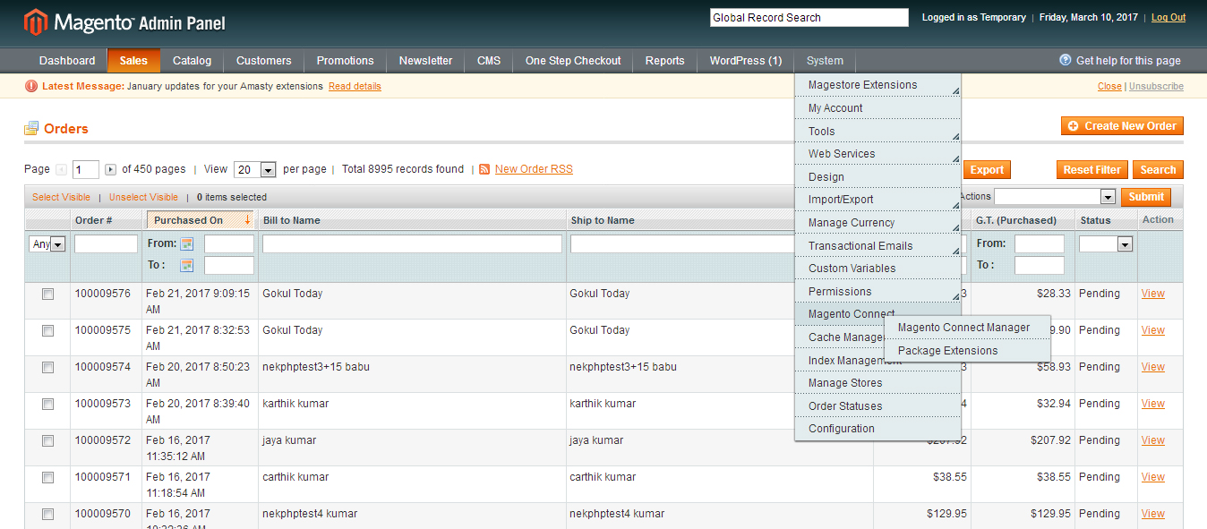 Magento Connect Manager Magento Connect Manager
