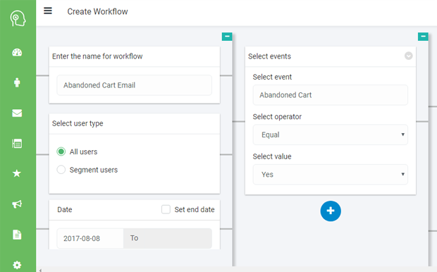 Create Workflow abandoned cart email Workflow