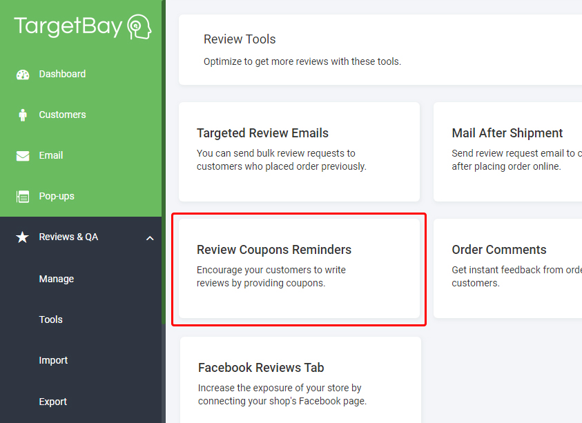 Review Coupons Reminder Review Coupons Reminder