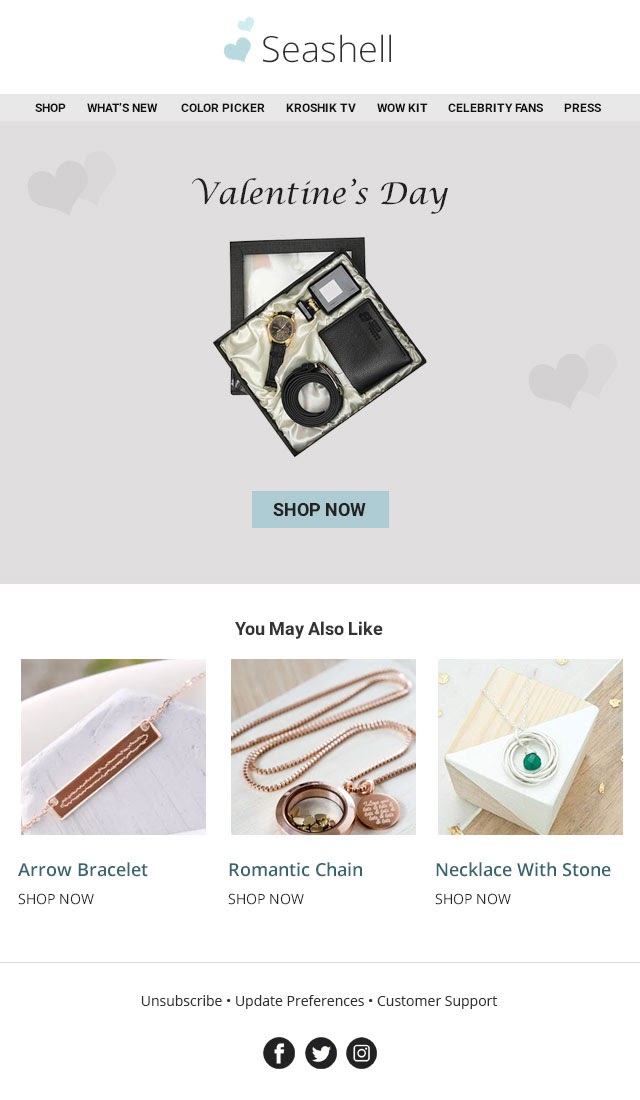 classic valentine's day template