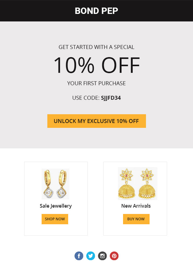 abandoned cart email with offer