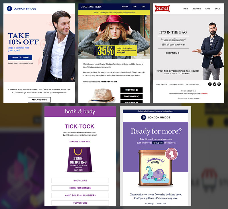 5 Finest Abandoned Cart Email Templates