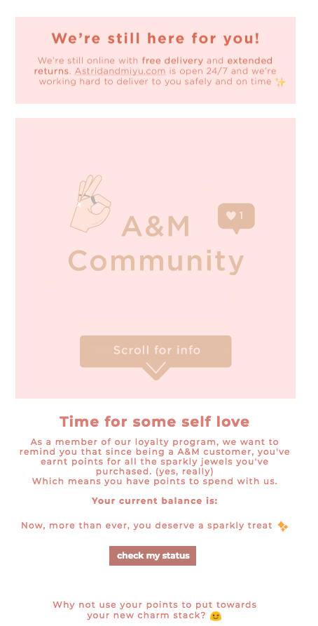 Customer loyalty program