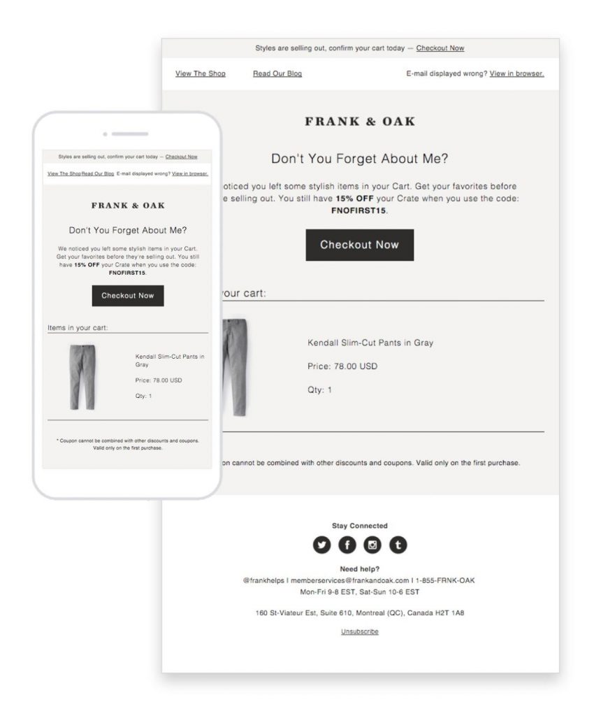 user experience abandoned cart email user experience abandoned cart email