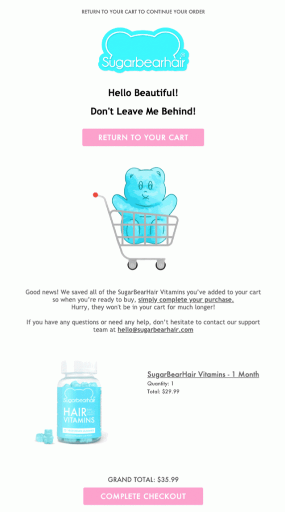 Shift4Shop Abandoned Cart Email templates for Health and Glow