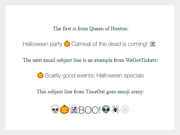 Halloween email subject lines Halloween email subject lines
