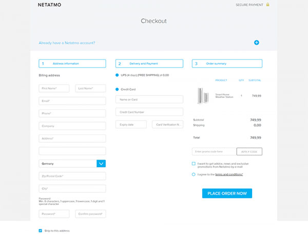 online checkout page online checkout page