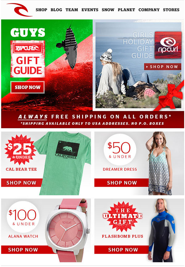 Holiday Gift Guide Email Template Holiday Gift Guide Email Template