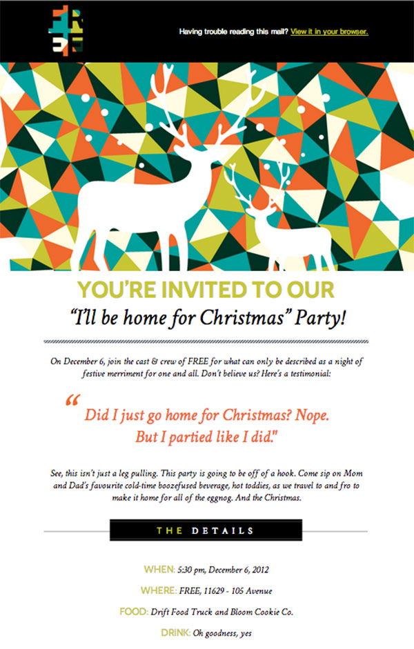 Holiday email template Holiday email template