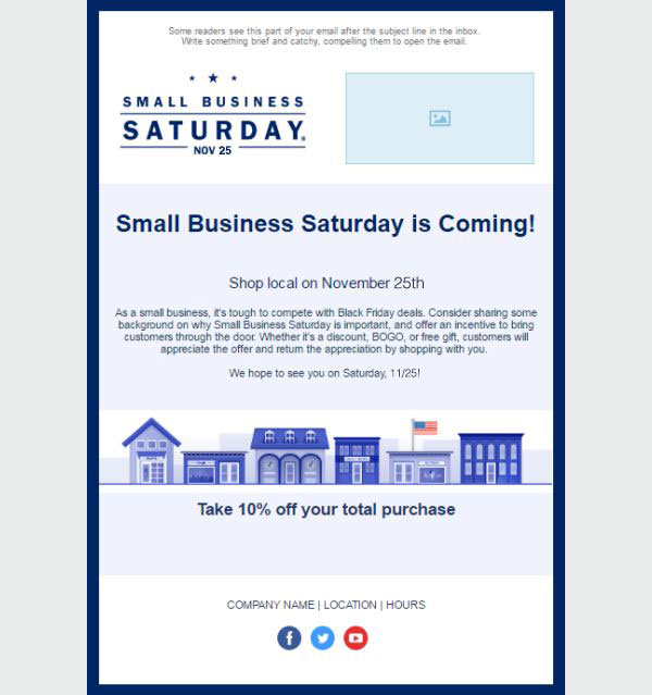 Small Business Saturday Email Template Small Business Saturday Email Template