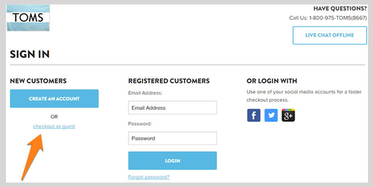 guest checkout guest checkout