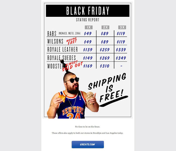 Black Friday email template with FOMO Black Friday email template with FOMO