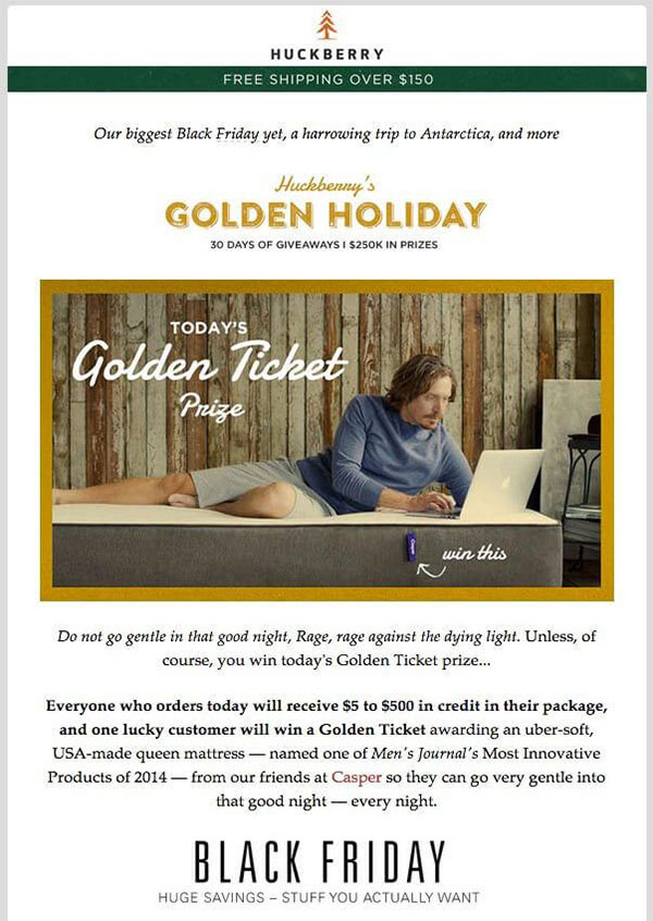 Black Friday email template with authenticity Black Friday email template with authenticity