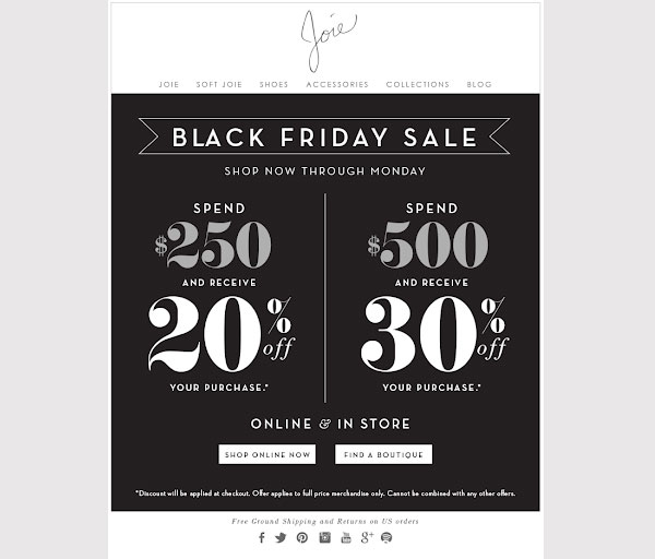 Black Friday email template with offers Black Friday email template with offers