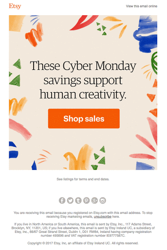 Cyber Monday email template with CTA Cyber Monday email template with CTA
