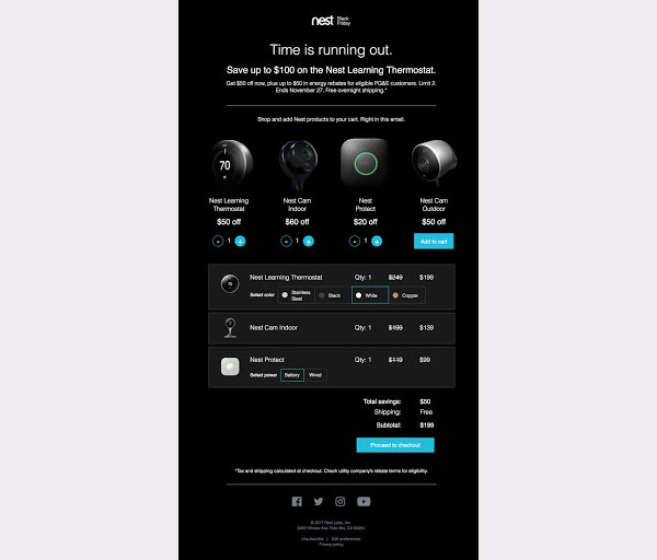 Interactive Cyber Monday email template Interactive Cyber Monday email template