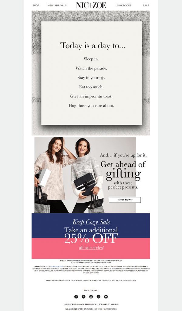 Thanksgiving email template with offers Thanksgiving email template with offers