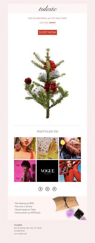Christmas email template for beauty store Christmas email template for beauty store