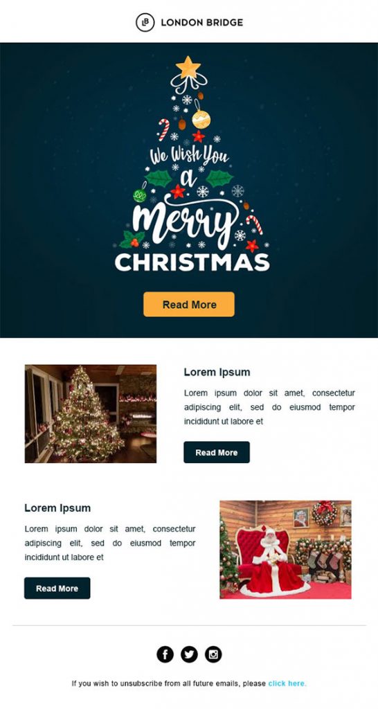 Christmas email template for newsletters Christmas email template for newsletters