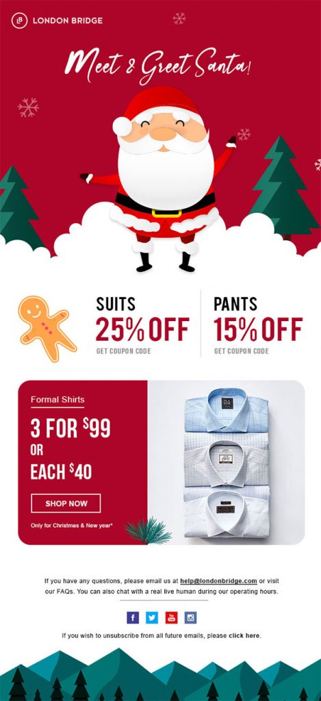 Christmas email template for offers Christmas email template for offers