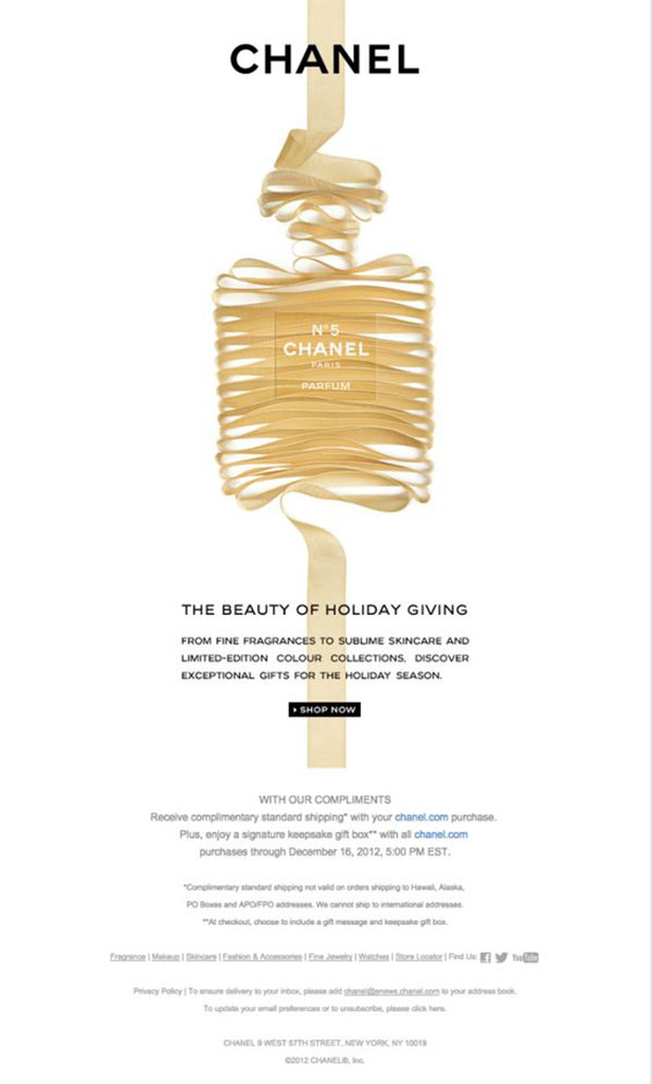 Christmas email template for skincare products Christmas email template for skincare products