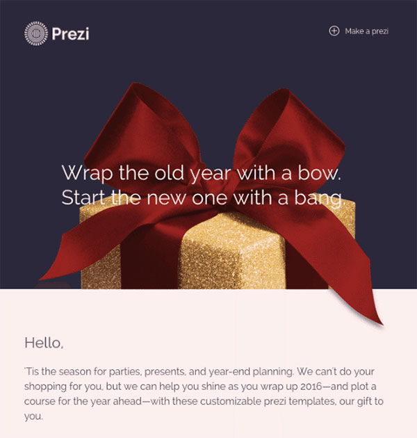 Christmas email template with personalized message Christmas email template with personalized message