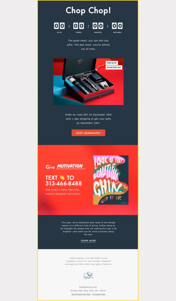 Countdown in Christmas Email Template Countdown in Christmas Email Template