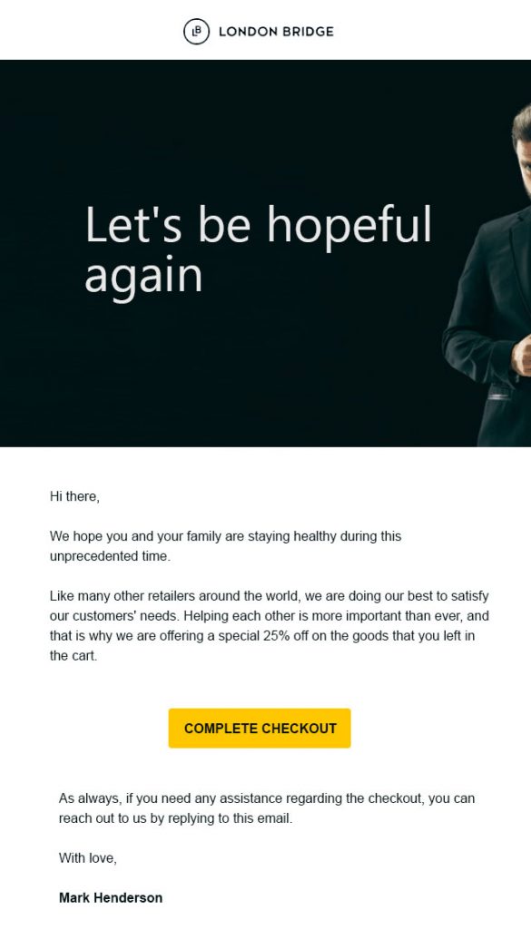 empathetic abandoned cart email empathetic abandoned cart email