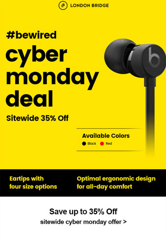 White themed eCommerce welcome email template to greet first-time shoppers. Download for Free Now.