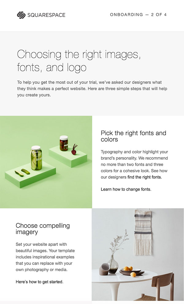 Squarespace's trigger email Squarespace's trigger email