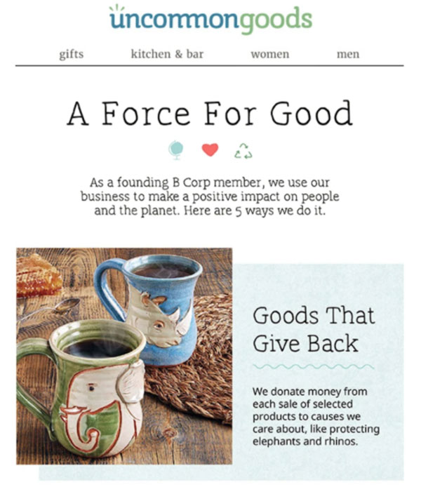 Uncommon's welcome email Uncommon's welcome email