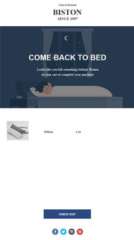 White themed eCommerce welcome email template to greet first-time shoppers. Download for Free Now.