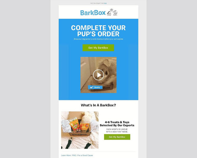 Cart recovery email example 10 Cart recovery email example 10