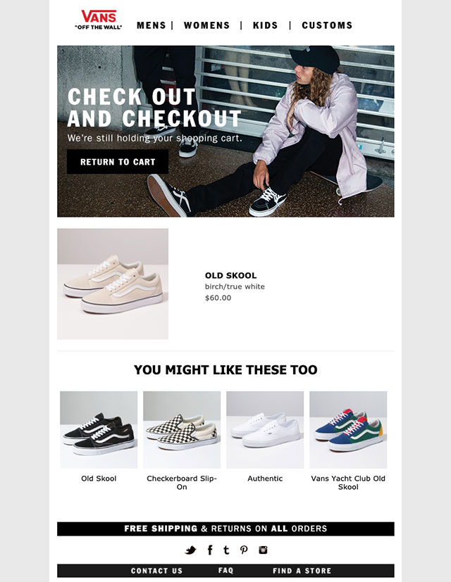 Cart recovery email example 4 Cart recovery email example 4