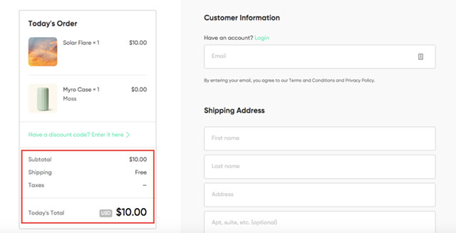 Myro's abandoned cart email Myro's abandoned cart email