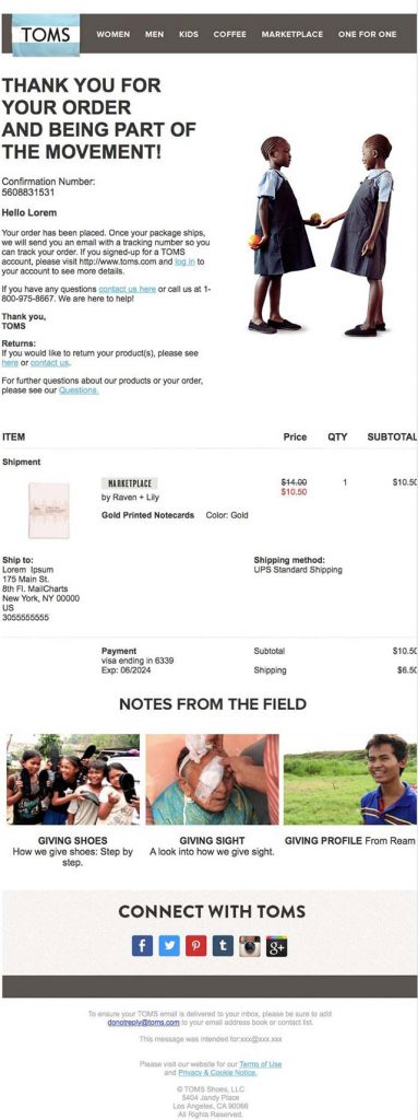 Order Confirmation Email Example 8 Order Confirmation Email Example 8