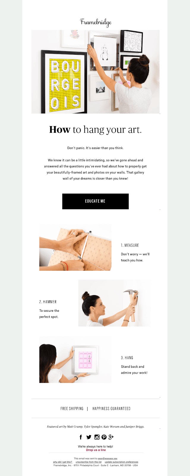 framebridge's automated emails framebridge's automated emails