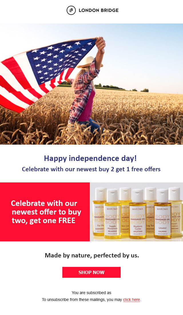 independence day email template for summer sale. Download for Free Now.