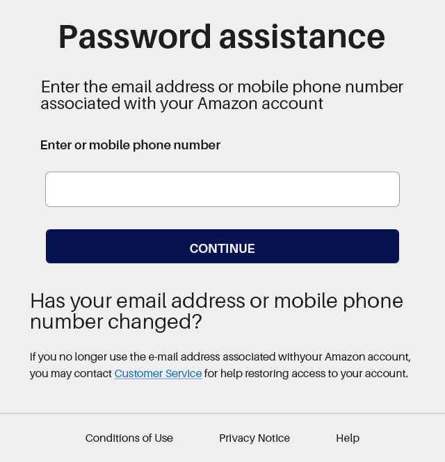 password reset email notification