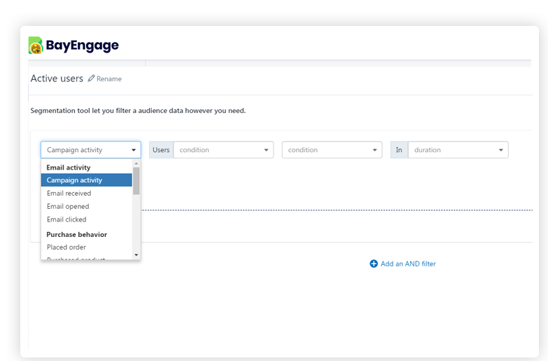 segment by email activity