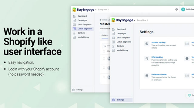shopify email dashboard