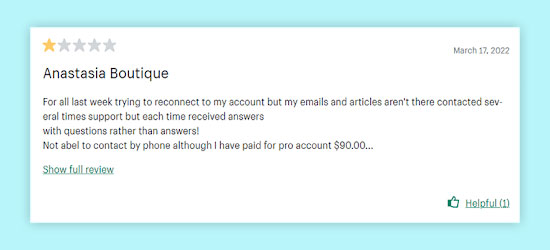 Customer service could be better