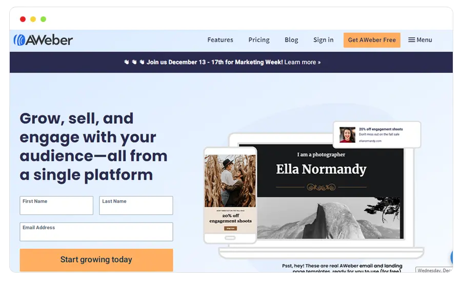 aweber email marketing software