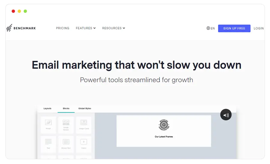 benchmark email marketing software