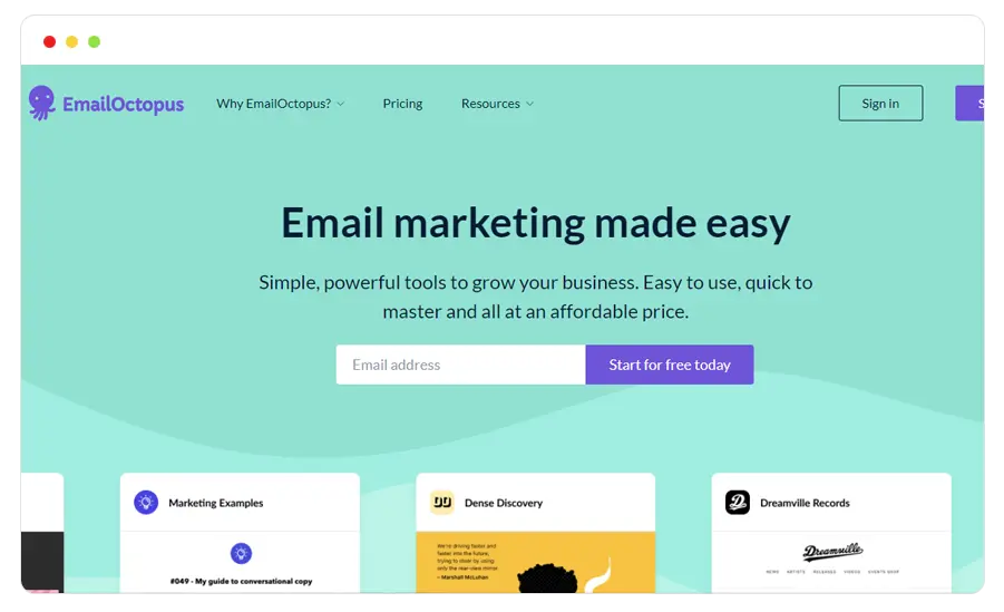 email octopus email marketing software