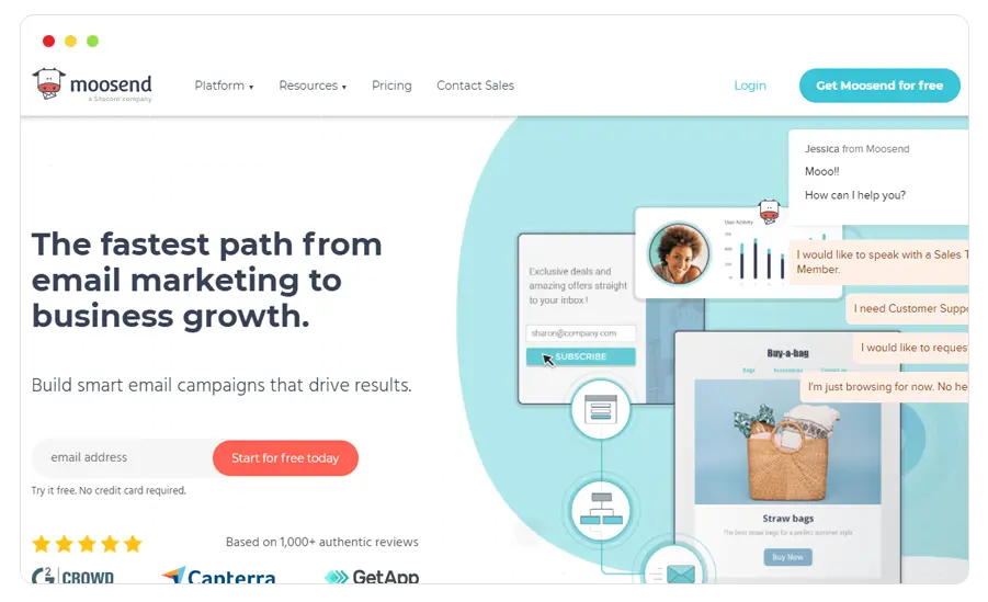 moosend email marketing software