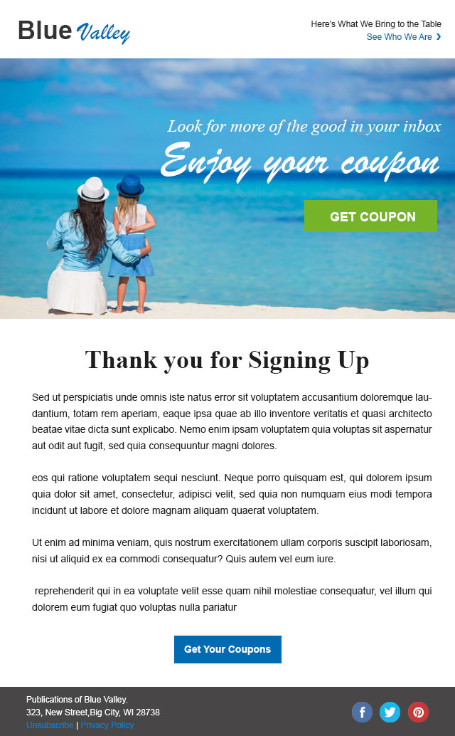 newsletter email template