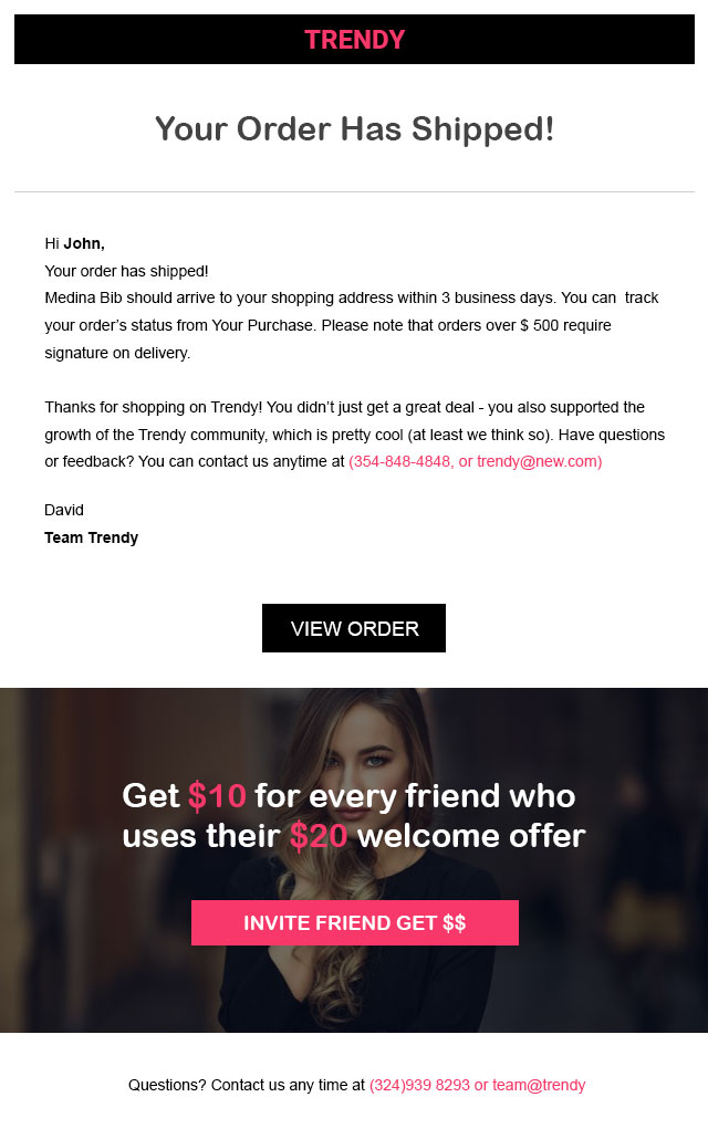 order confirmation email template