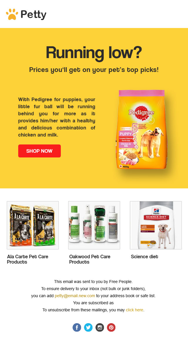 reorder email template